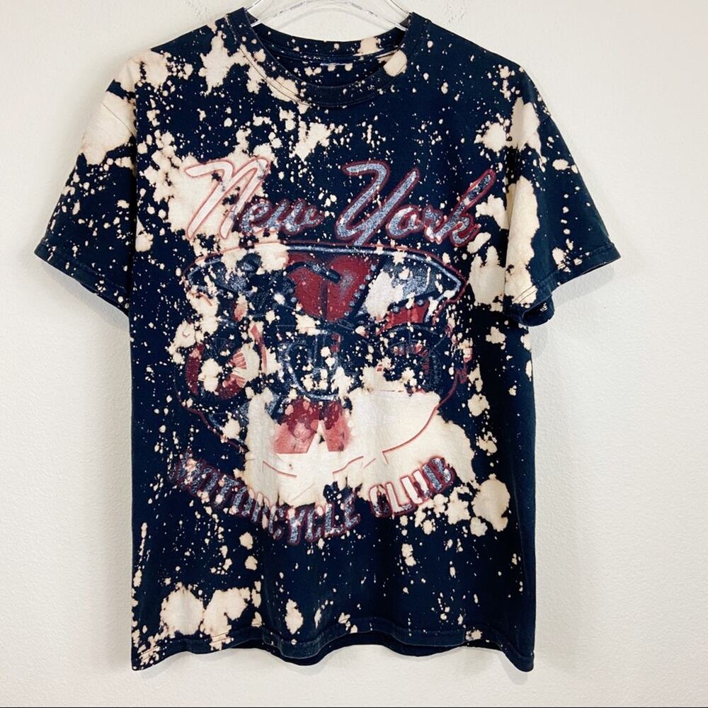Custom Bleached New York Motorcycle Club T-shirt